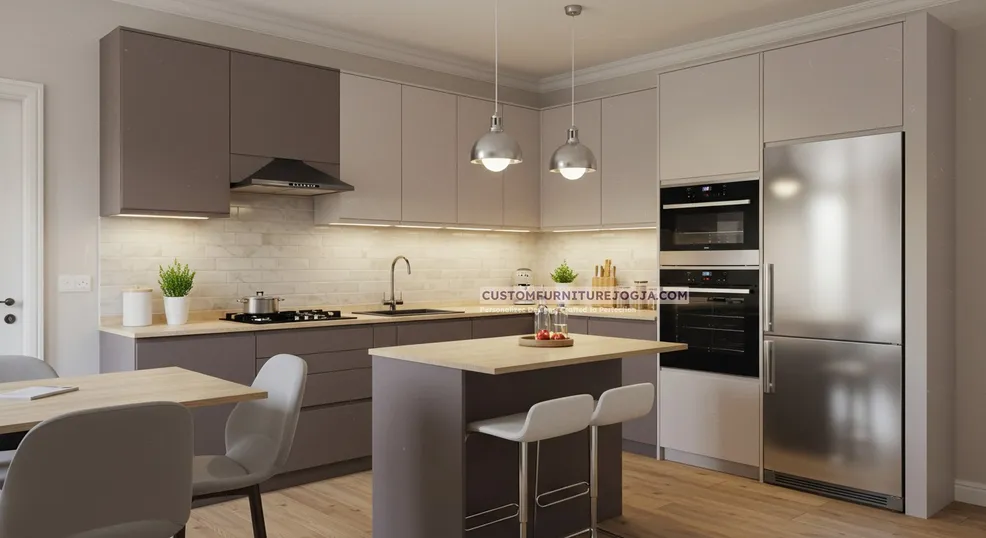 Jasa Pembuatan L shape Kitchen Set Jogja